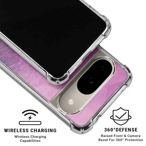 Purple Space Marble Google Pixel 10 Clear Case